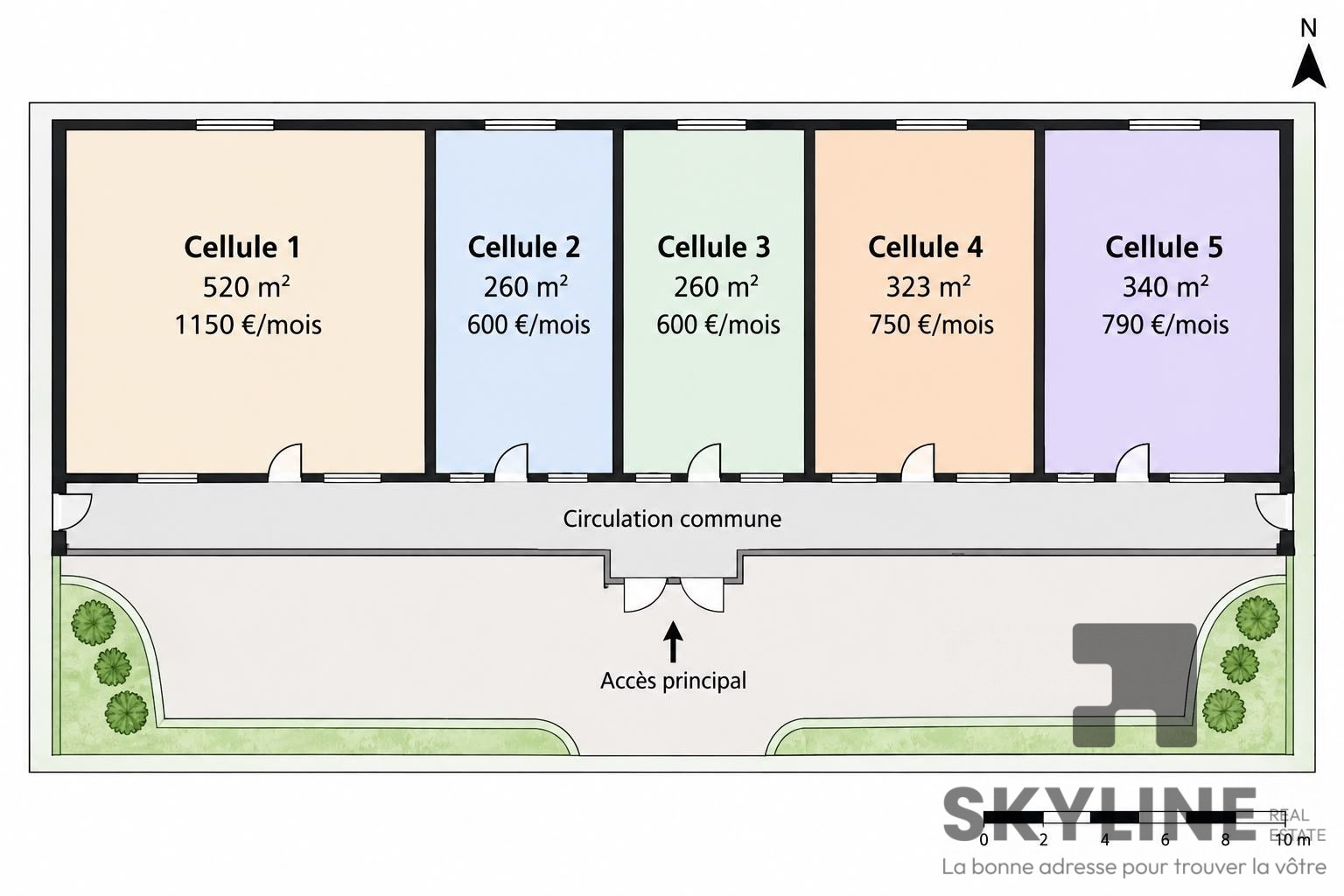 Location Cellules d&rsquo;activité a partir de 260 m²